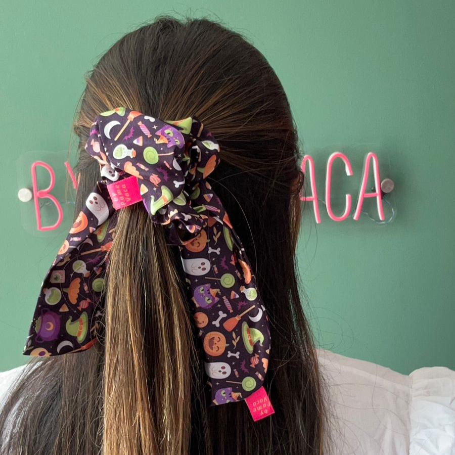 SCRUNCHIES HALLOWEEN COLA LARGA